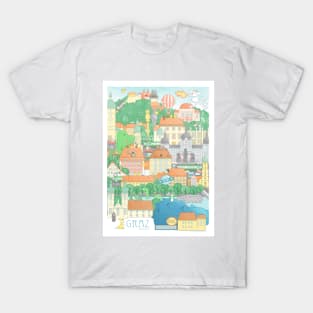 Graz Cityscape Full T-Shirt